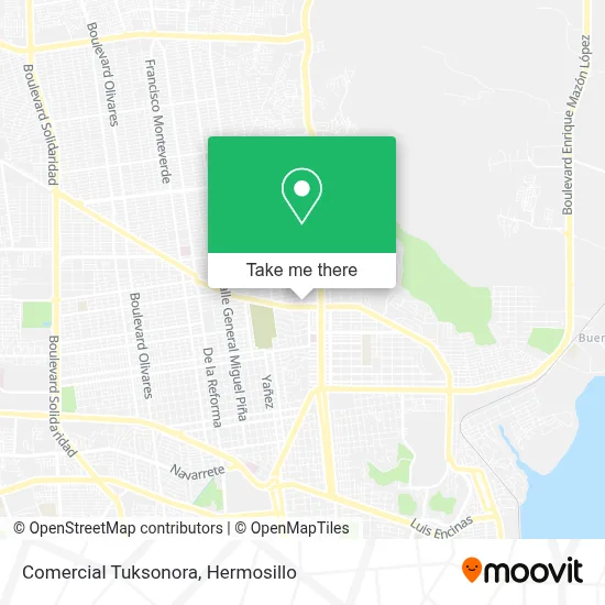 Comercial Tuksonora map