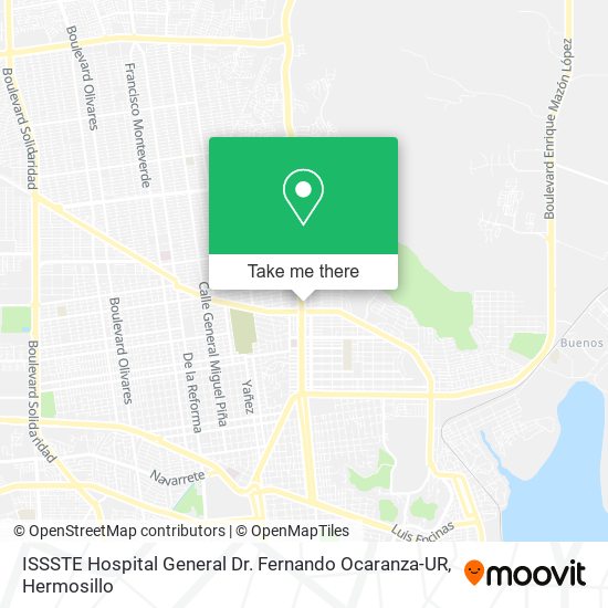 ISSSTE Hospital General Dr. Fernando Ocaranza-UR map