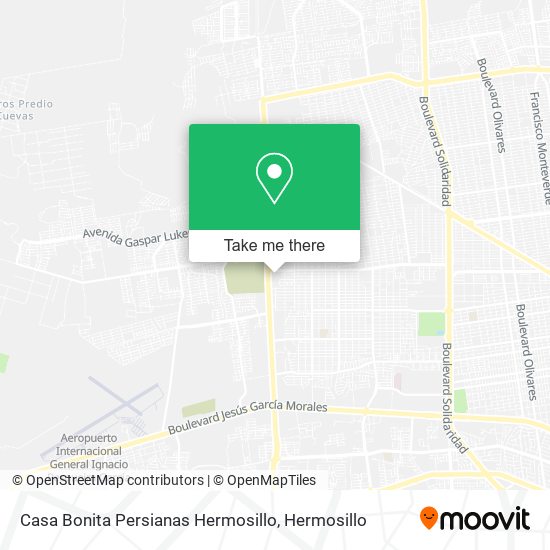 Mapa de Casa Bonita Persianas Hermosillo