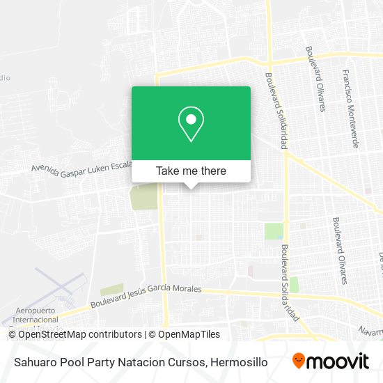 Mapa de Sahuaro Pool Party Natacion Cursos