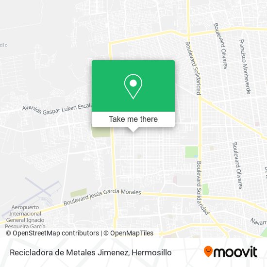 Mapa de Recicladora de Metales Jimenez