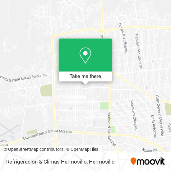 Refrigeración & Climas Hermosillo map