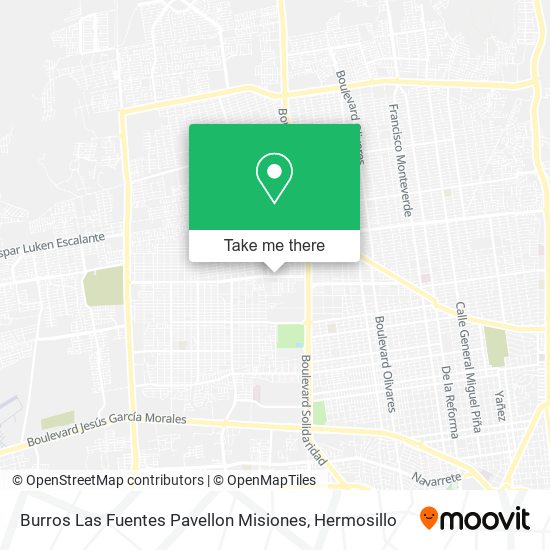 Burros Las Fuentes Pavellon Misiones map