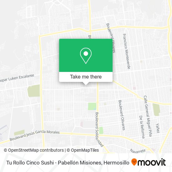 Tu Rollo Cinco Sushi - Pabellón Misiones map