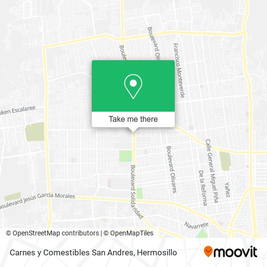 Mapa de Carnes y Comestibles San Andres
