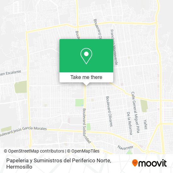 Mapa de Papeleria y Suministros del Periferico Norte