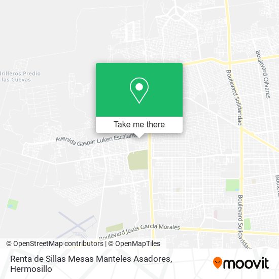 Mapa de Renta de Sillas Mesas Manteles Asadores