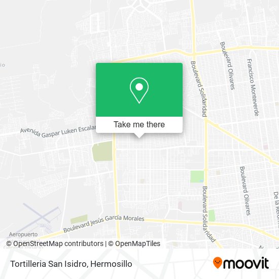 Mapa de Tortilleria San Isidro