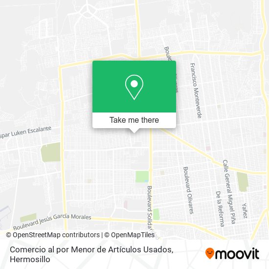 Comercio al por Menor de Artículos Usados map