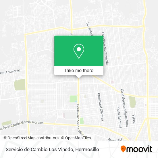 Servicio de Cambio Los Vinedo map