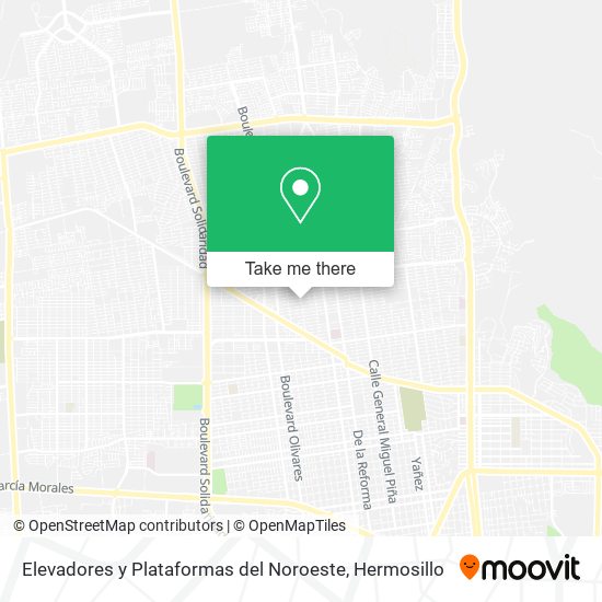 Mapa de Elevadores y Plataformas del Noroeste