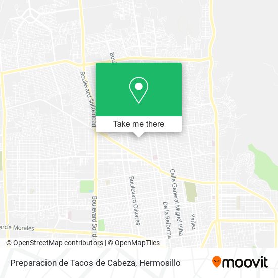 Mapa de Preparacion de Tacos de Cabeza