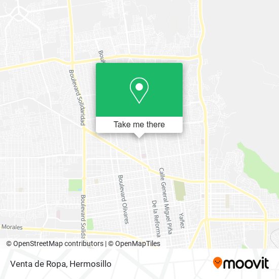 Mapa de Venta de Ropa