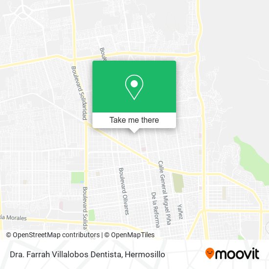 Mapa de Dra. Farrah Villalobos Dentista