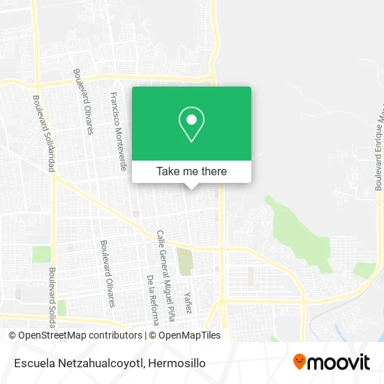 Mapa de Escuela Netzahualcoyotl
