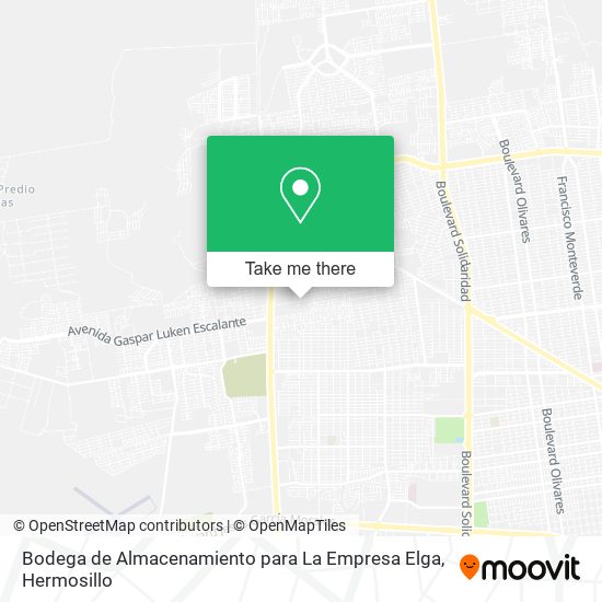 Bodega de Almacenamiento para La Empresa Elga map