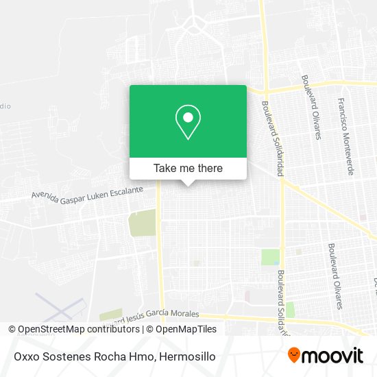 Oxxo Sostenes Rocha Hmo map