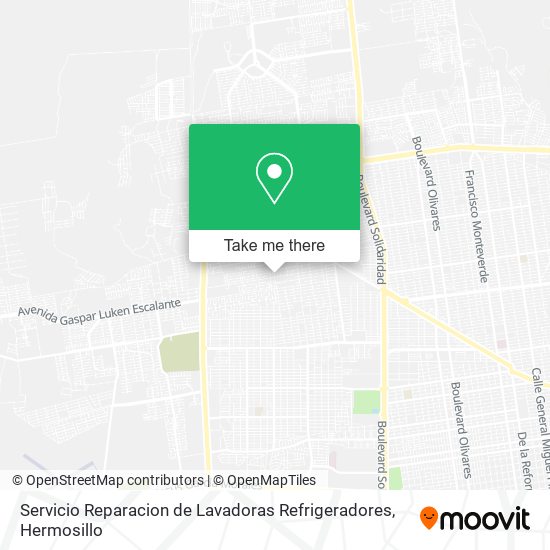 Servicio Reparacion de Lavadoras Refrigeradores map