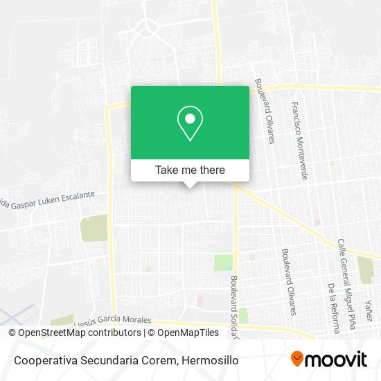 Mapa de Cooperativa Secundaria Corem