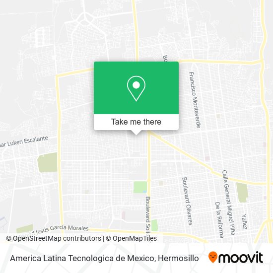 America Latina Tecnologica de Mexico map