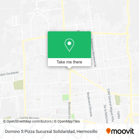 Mapa de Domino S Pizza Sucursal Solidaridad