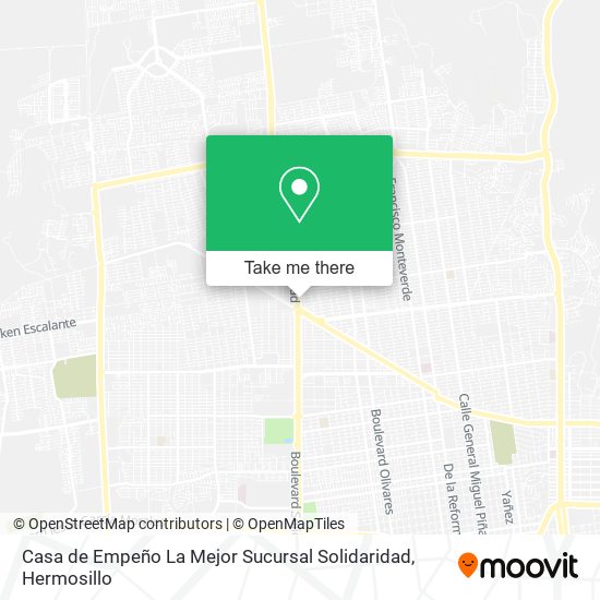 Casa de Empeño La Mejor Sucursal Solidaridad map