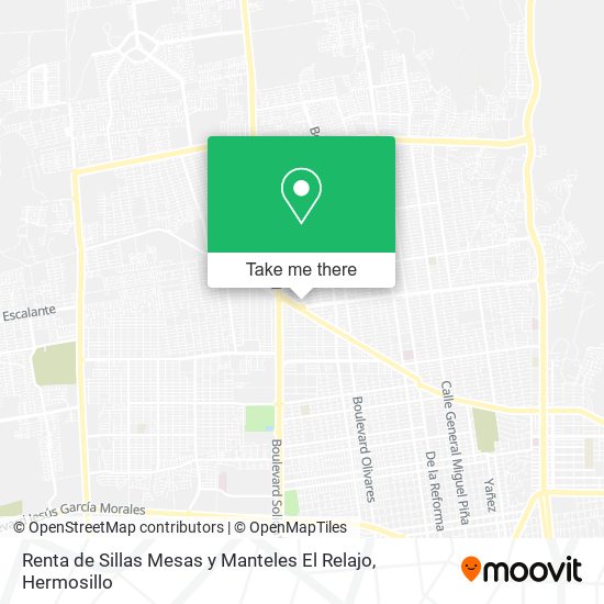 Renta de Sillas Mesas y Manteles El Relajo map