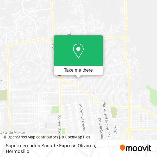 Mapa de Supermercados Santafe Express Olivares