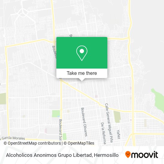 Mapa de Alcoholicos Anonimos Grupo Libertad