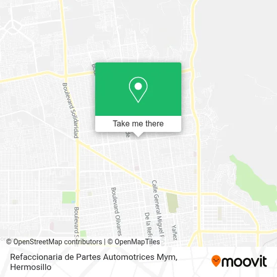 Refaccionaria de Partes Automotrices Mym map
