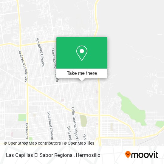 Mapa de Las Capillas El Sabor Regional