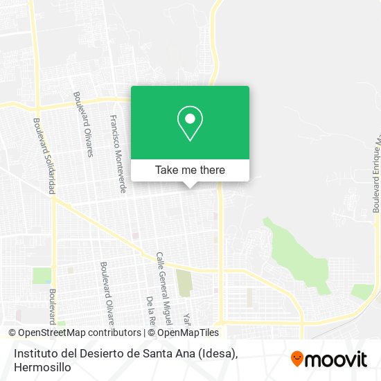 Mapa de Instituto del Desierto de Santa Ana (Idesa)