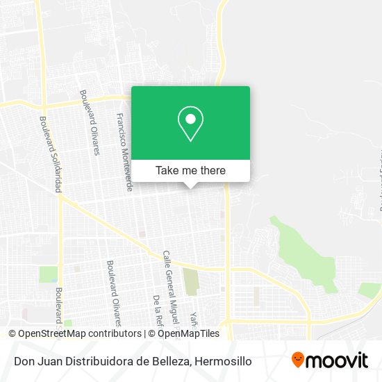Mapa de Don Juan Distribuidora de Belleza