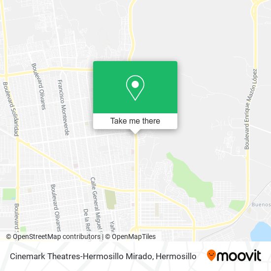 Cinemark Theatres-Hermosillo Mirado map