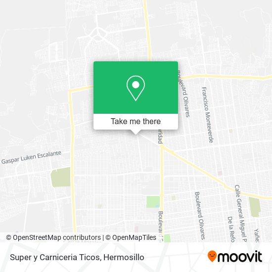 Mapa de Super y Carniceria Ticos