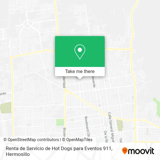 Renta de Servicio de Hot Dogs para Eventos 911 map