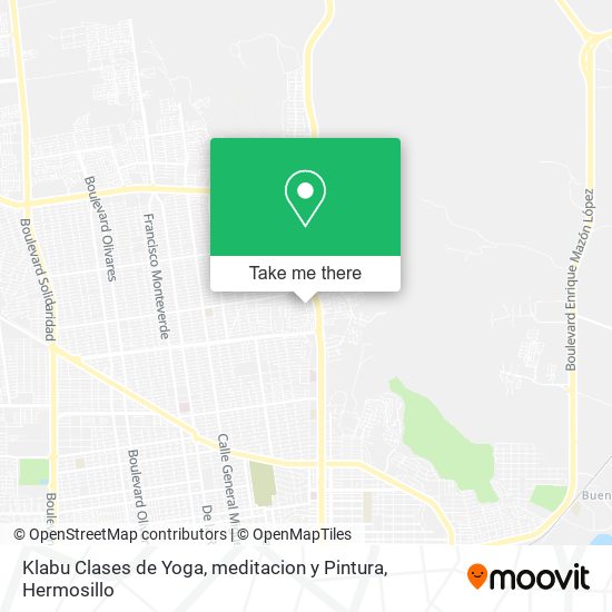 Mapa de Klabu Clases de Yoga, meditacion y Pintura