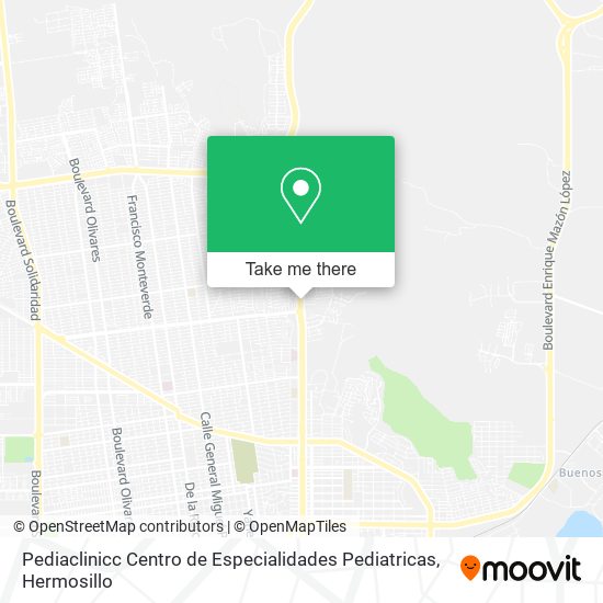 Pediaclinicc Centro de Especialidades Pediatricas map