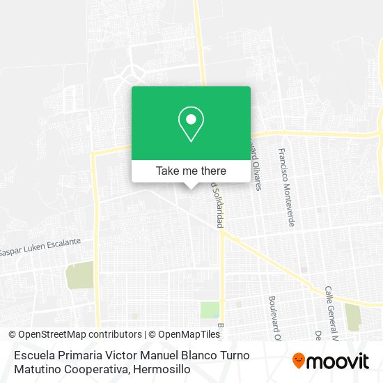 Escuela Primaria Victor Manuel Blanco Turno Matutino Cooperativa map