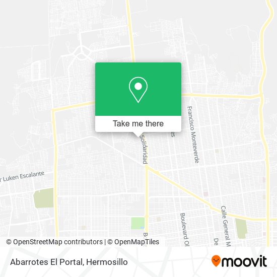 Abarrotes El Portal map