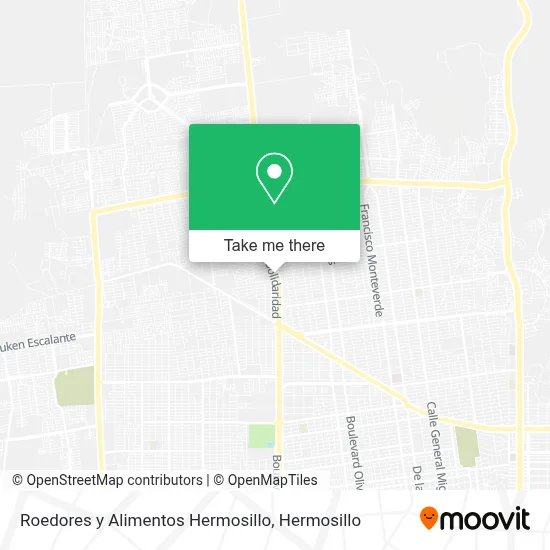 Roedores y Alimentos Hermosillo map