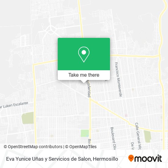 Mapa de Eva Yunice Uñas y Servicios de Salon