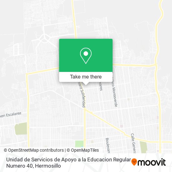 Unidad de Servicios de Apoyo a la Educacion Regular Numero 40 map