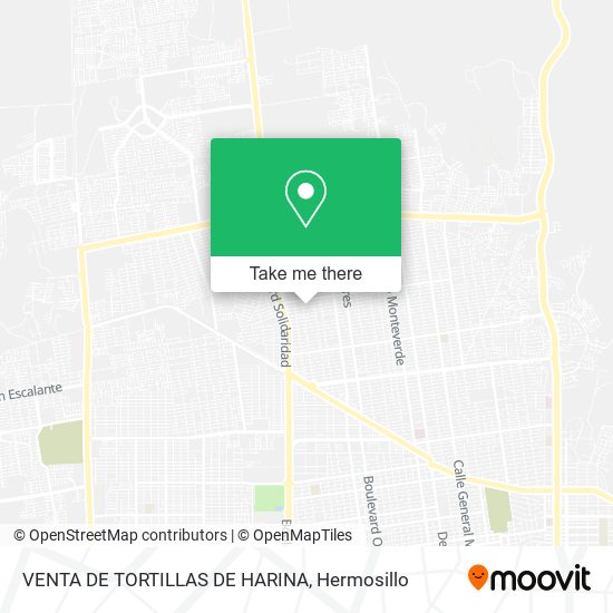 Mapa de VENTA DE TORTILLAS DE HARINA