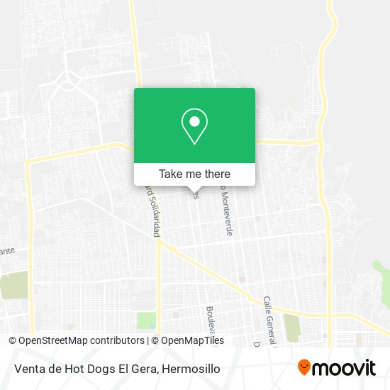 Mapa de Venta de Hot Dogs El Gera