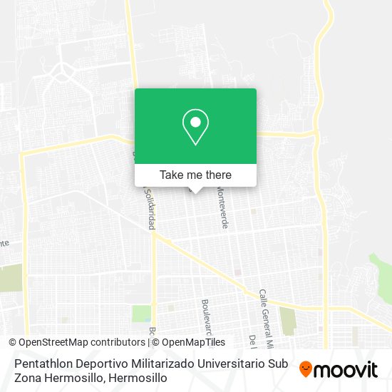 Pentathlon Deportivo Militarizado Universitario Sub Zona Hermosillo map