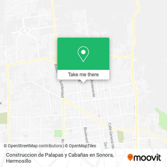 Construccion de Palapas y Cabañas en Sonora map