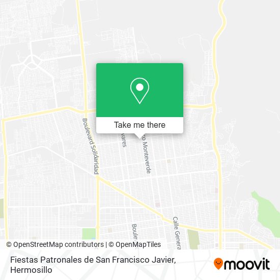 Mapa de Fiestas Patronales de San Francisco Javier