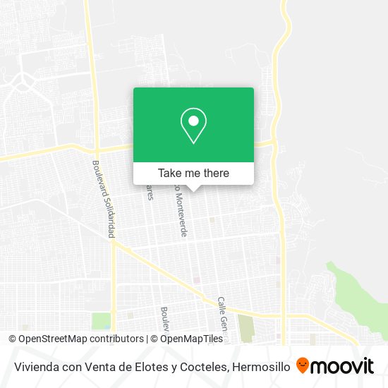 Vivienda con Venta de Elotes y Cocteles map