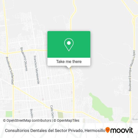 Consultorios Dentales del Sector Privado map